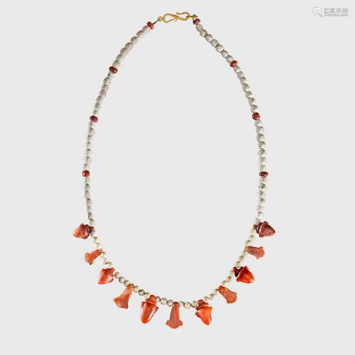 ANCIENT EGYPTIAN JASPER NECKLACE EGYPT, LATE PERIOD, 664 - 3...