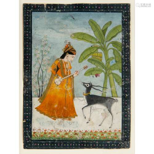 TODI RAGINI: A PRINCESS PLAYING A SITAR WITH A DEER IN A LAN...