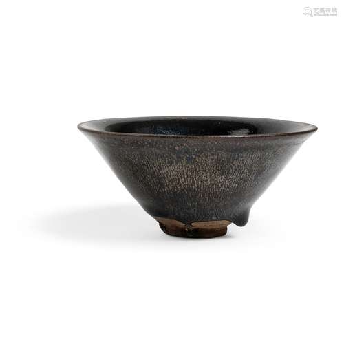 JIAN WARE BLACK-GLAZED WITH SILVER STREAKS TEA BOWL SONG DYN...