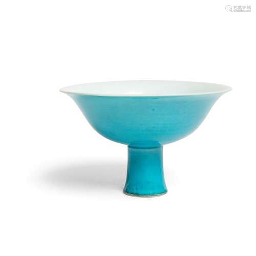 ‡ TURQUOISE-GLAZED 'DRAGON' STEM BOWL YONGLE MARK BUT POSSIB...