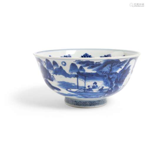 BLUE AND WHITE BOWL KANGXI PERIOD