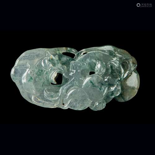 JADEITE 'TWIN COINS' PENDANT