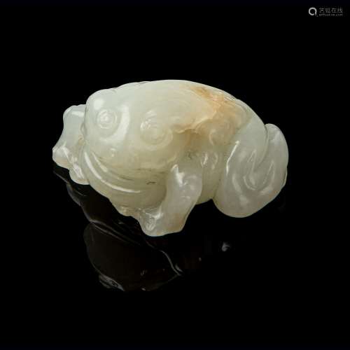 WHITE JADE CARVING OF A TOAD QING DYNASTY, 17TH-18TH CENTURY