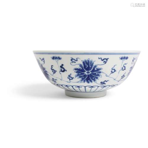 BLUE AND WHITE 'LOTUS' BOWL GUANXU MARK AND OF THE PERIOD