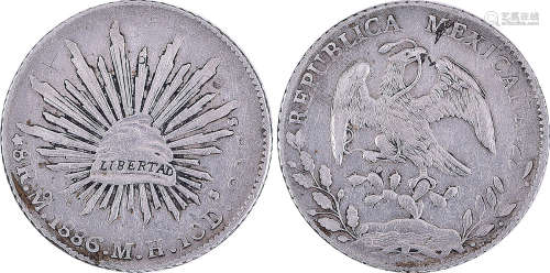 墨西哥1886年 8R 鷹洋 銀幣