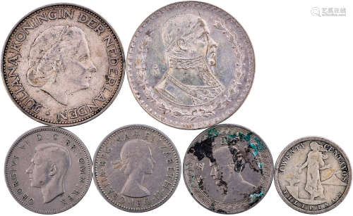 外國錢幣(包括 墨西哥1966年1披索 及 荷蘭 裘莉安娜 2 1/2G 銀幣...