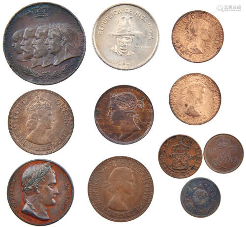 外國 錢幣 及 銅章。合共11個