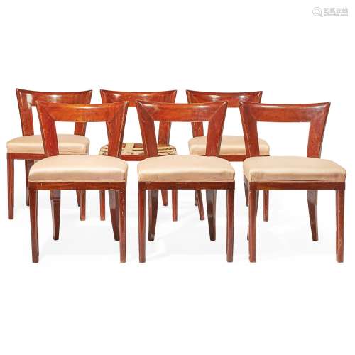 ITALIAN SET OF SIX CHAIRS, 1930S/1940S