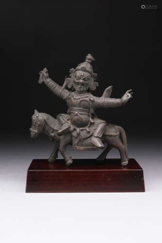 西藏十八世紀 銅吉祥天母像