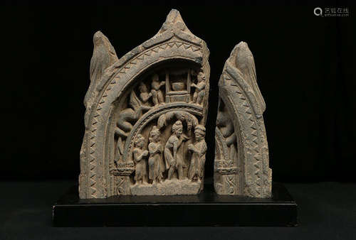 Gandhara art　 仏伝浮彫 結婚儀礼Relief