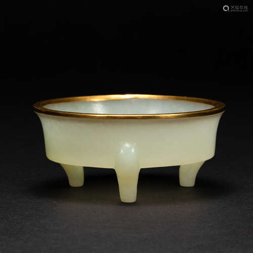 Hetian Jade Three-legged Cup Song Dynasty