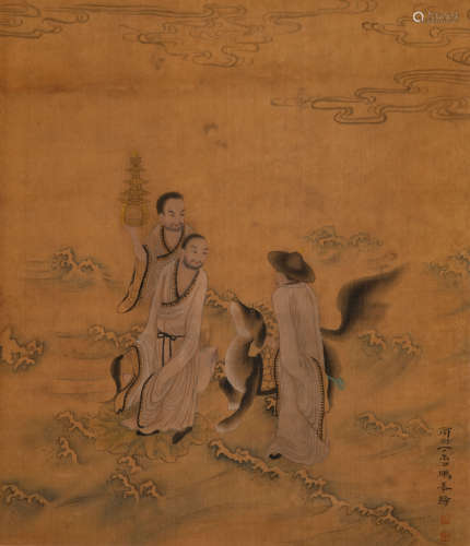 Chinese Ink Painting Ding Yunpeng Figure V2