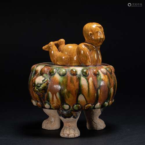 Three-Colored Baby Jar Tang Dynasty