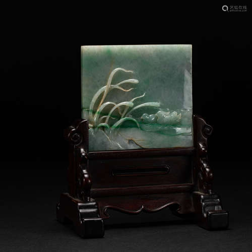 Emerald Flower Screen Qing Dynasty