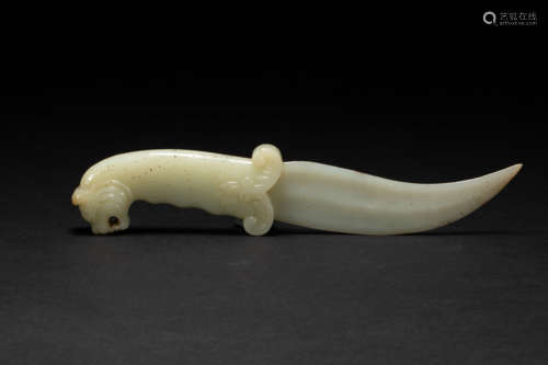 Hetian Jade Horse Head Jade Sword Han Dynasty