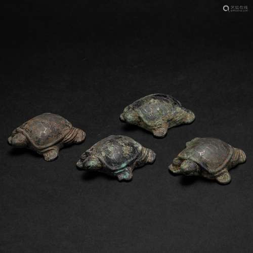 Bronze Tortoise Head Paperweight Han Dynasty