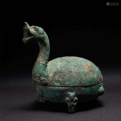 Bronze dragon head ornament Han Dynasty