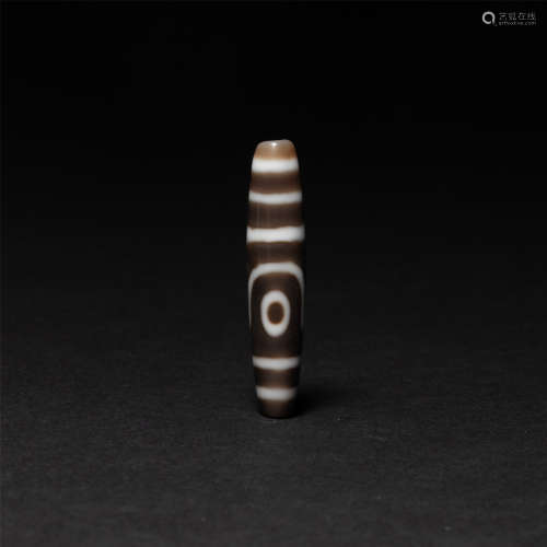 High Purity Two-Eyed Dzi Beads Tang Dynasty