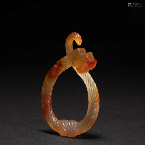 Agate Dragon Making Han Dynasty