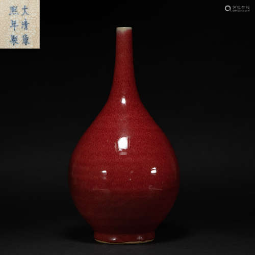 Bean red stick mallet bottle Qing Dynasty