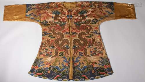 Embroidered Dragon Robe Qing Dynasty