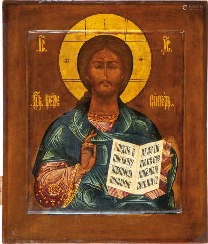 Großformatige Ikone mit dem Christus Pantokrator