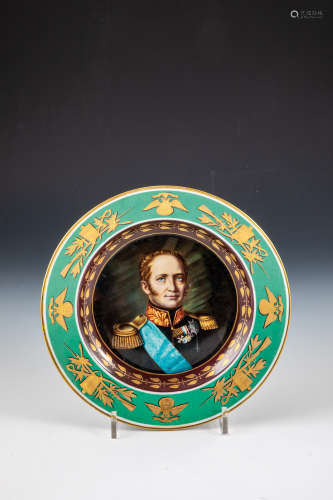Porzellanteller mit Portrait Alexander I