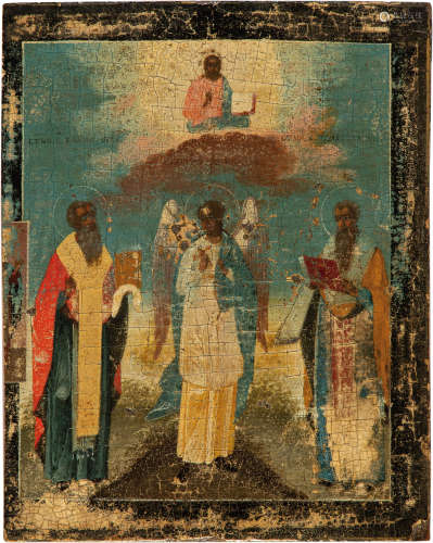 Der Schutzengel mit den Heiligen Blasius und Charalampios