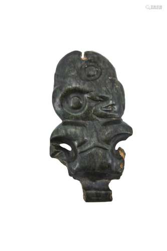 28-毛利人（新西兰黑提基吊坠，由软玉制成，代表一个拟人化的人物，头...