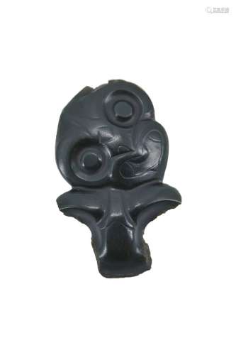 29-毛利人（新西兰黑提基吊坠，由软玉制成，代表一个拟人化的人物，头...