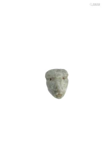39-代表一个小脑袋的吊坠绿色的石头格雷罗文化，墨西哥公元前350-...