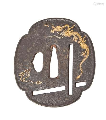 178-JAPAN - EDO period (1603 - 1868)铁制的Mokko gata，有两根棍...