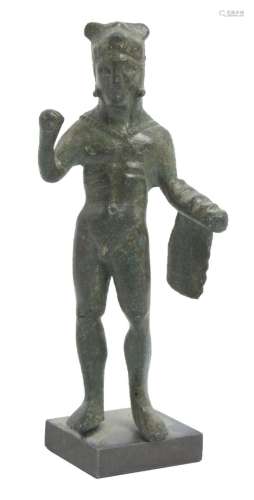 244-赤身裸体的海格力斯的图画，戴着雷恩泰。他正举着右臂，本来拿着...