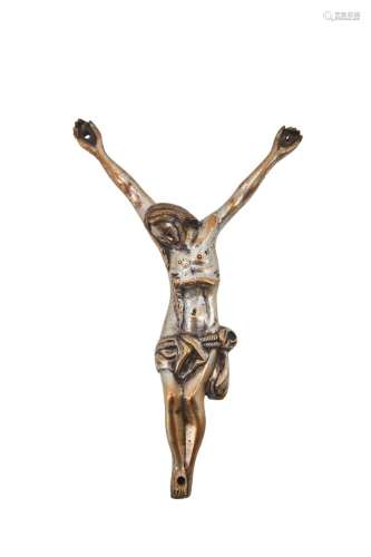 439 银色的铜质基督16世纪17.5 x 10 cm
