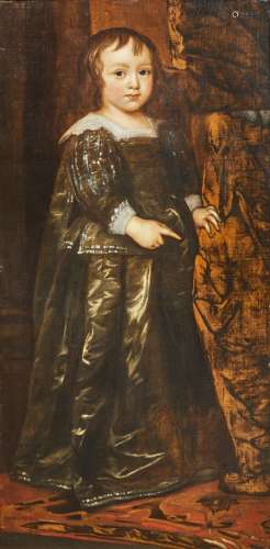 509- 归功于阿德里安-海内曼（1603 - 1671）。穿着宫廷服的小男孩的...