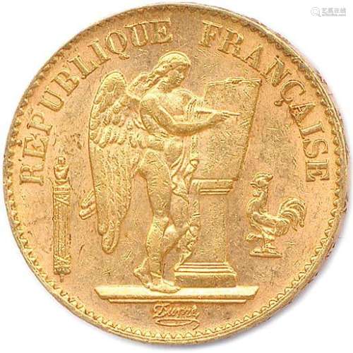 IIIE RÉPUBLIQUE 1870-1940 20 Francs or au Génie 1895 巴黎。  ...