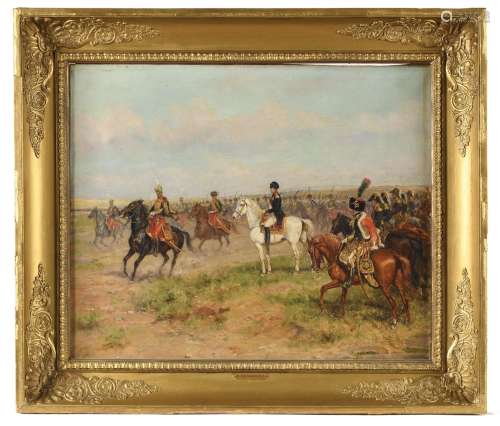 RAYMOND DESVARREUX (1876-1961) Napoleon I and the horsemen o...