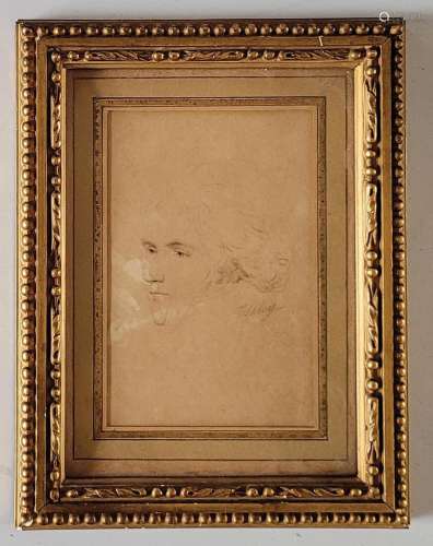 JEAN BAPTISTE ISABEY 被认为是塔列朗（1754-1838）的肖像，水粉和水...
