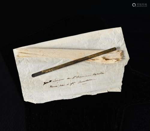 拿破仑皇帝的珍贵纪念品 I. 拿破仑皇帝的刮舌刀，由Gal Montholon...