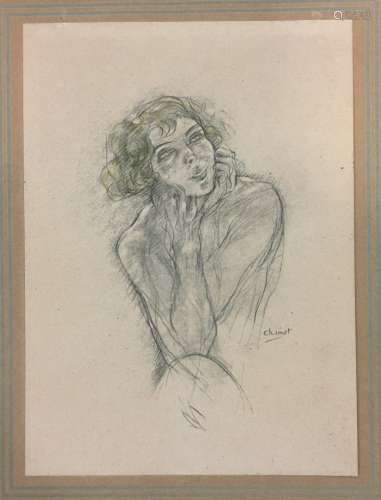 爱德华-儒勒 (1880-1959)裸体。 5件复制品19x14厘米 一个人的撕裂...