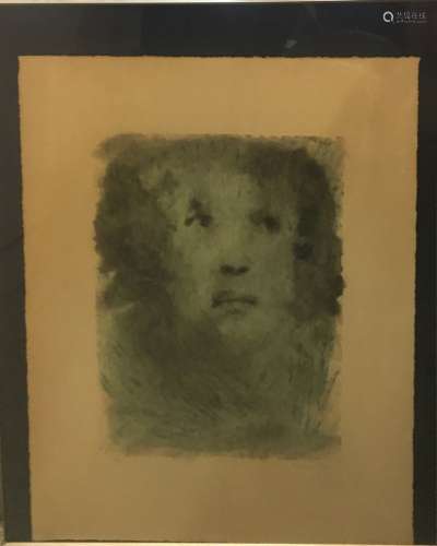 菲尼-莱昂诺(1907-1996)女性的脸。平版印刷品63x48厘米