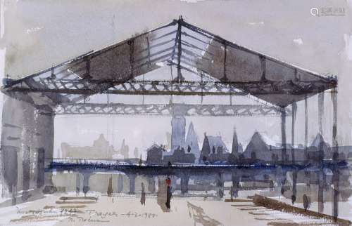 普雷卡斯-巴黎(1926-1999)特鲁瓦火车站，1980年3月4日左下角有签名...