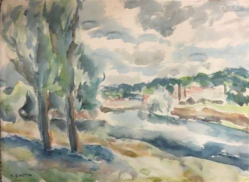 肖坦-安德烈-马塞尔(1888-1969)巴黎，码头-河岸-大桥，巴黎一批2幅...