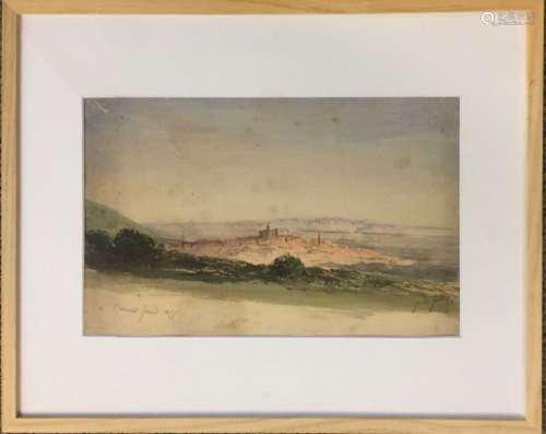 DE FABRY 保罗 1833-1927克莱蒙费朗（Clermont-Ferrand）。水彩画，右...