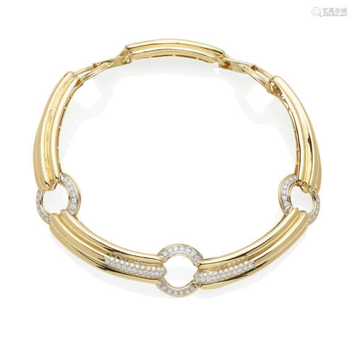 18K GOLD AND DIAMOND CHOKER NECKLACE