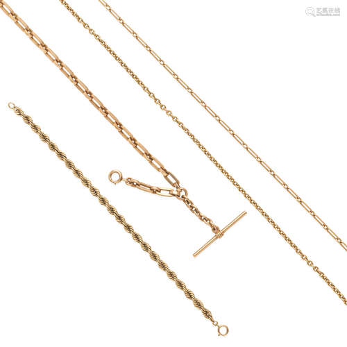 GROUP OF 14K GOLD CHAINS