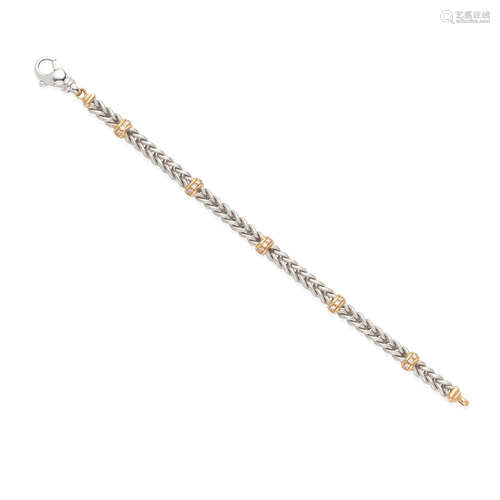 18K BI-COLOR GOLD AND DIAMOND BRACELET