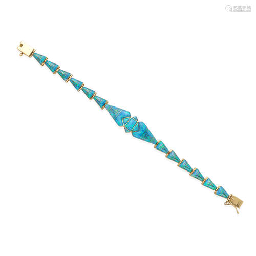 14K GOLD AND OPAL BRACELET