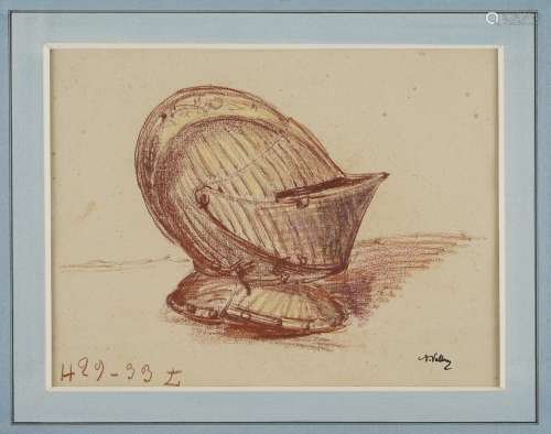 安托万-沃尔隆，1833-1900年豪姆 - 音乐家两幅画：一幅粉彩画，一幅...