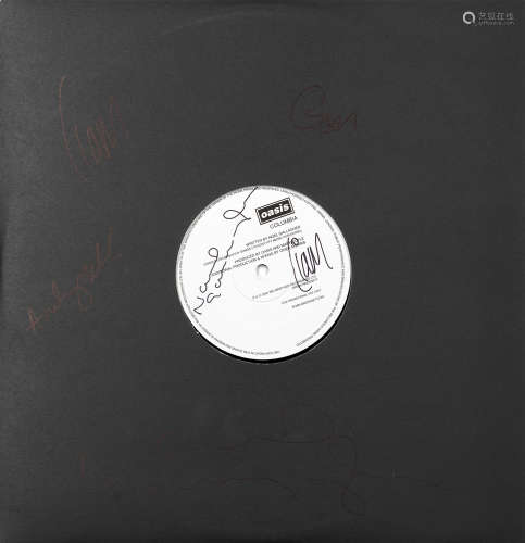 Oasis: An autographed promotional single-sided 12